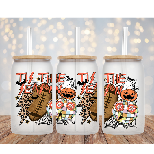 Tis the Season Halloween 16 OZ Libby Cup UV DTF wrap