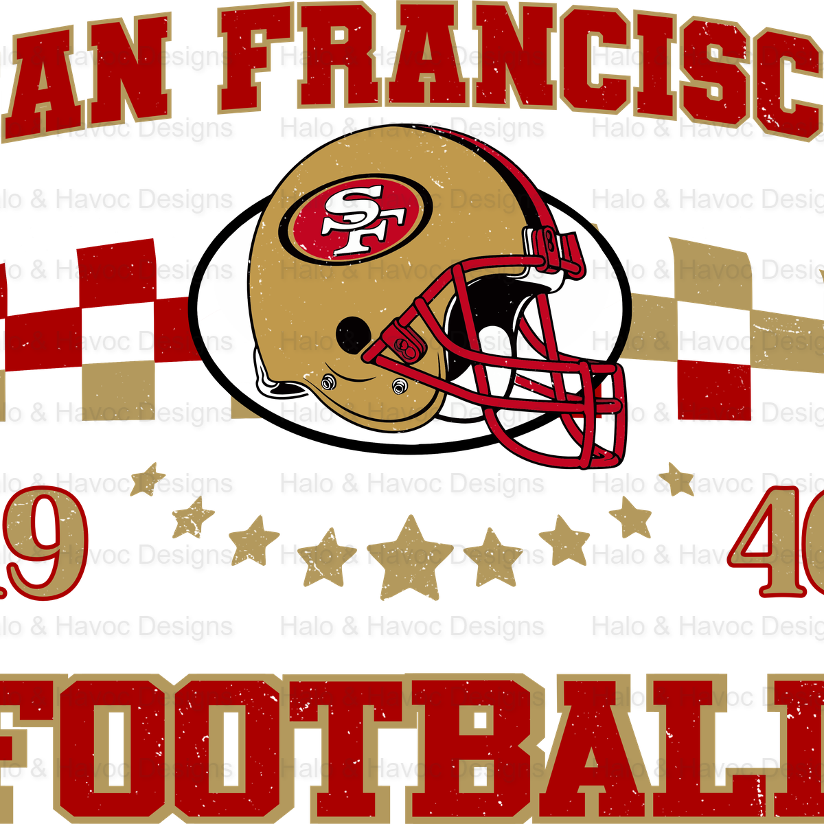 Retro 49ers Football