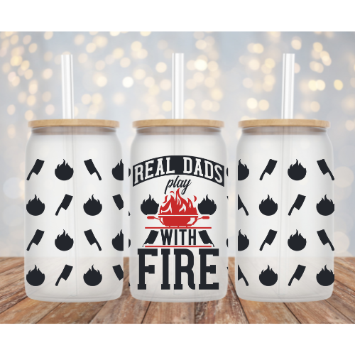 Real Dad 16 OZ Libby Cup UV DTF Wrap