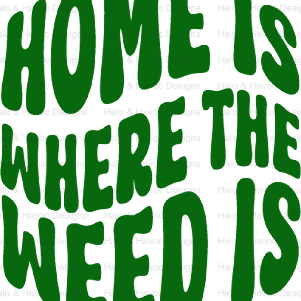 Home is Where The Weed Is UV DTF Vintage Hotel Keychain Sticker