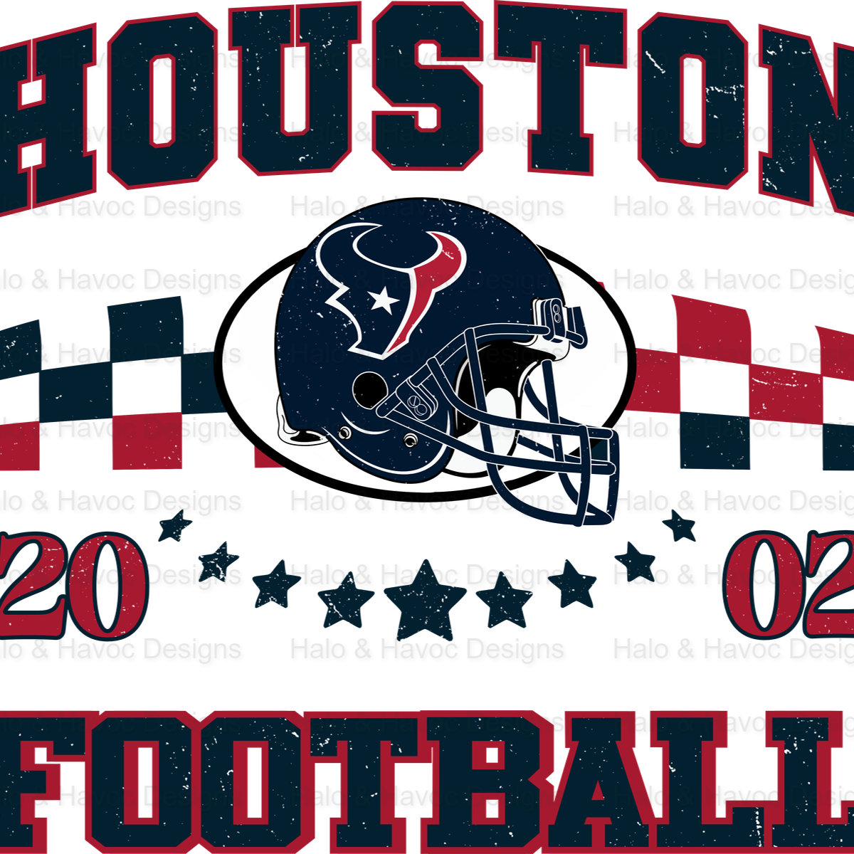 Retro Houston Football