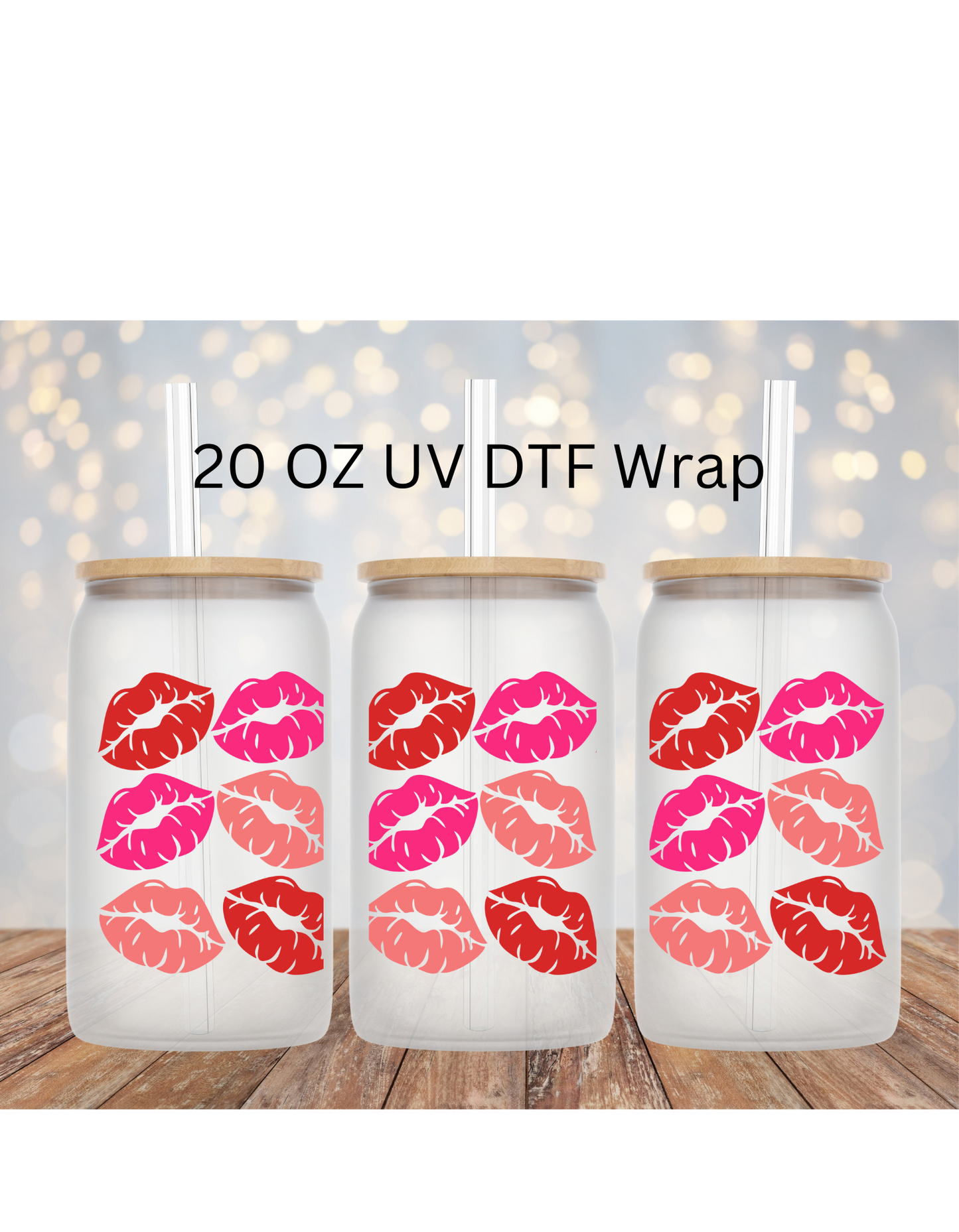 Lips 20OZ LIBBY CUP UV DTF WRAP