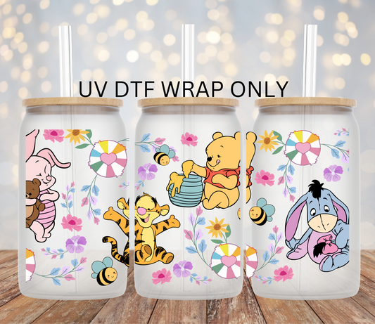 POOH BEAR 16 OZ LIBBY CUP UV DTF WRAP